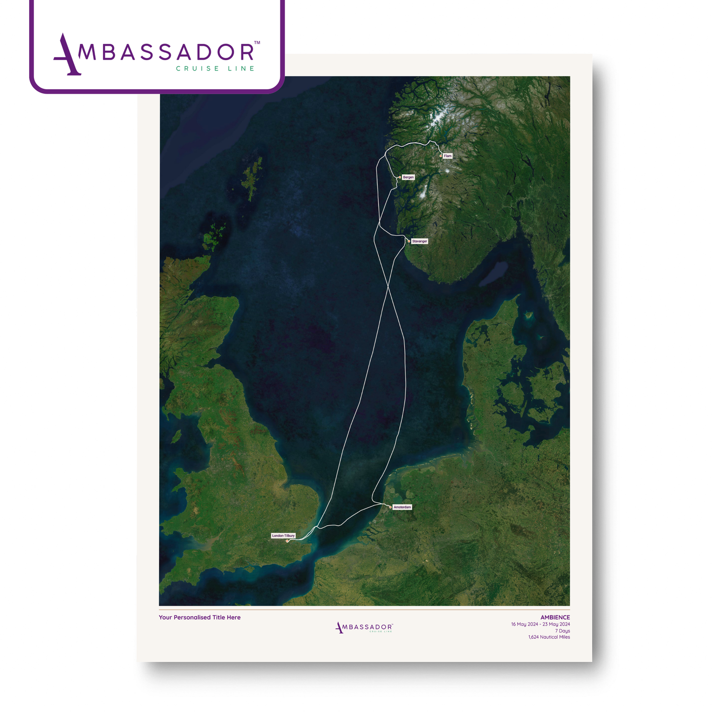 Ambassador Cruise Line Map - Satellite