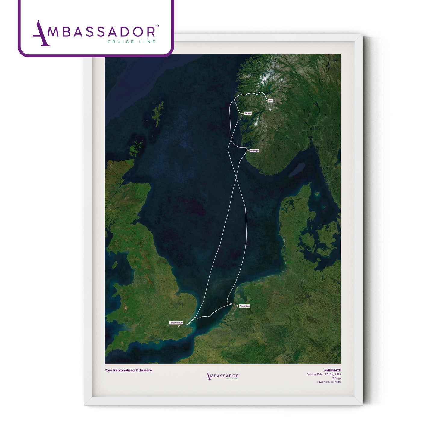 Ambassador Cruise Line Map - Satellite