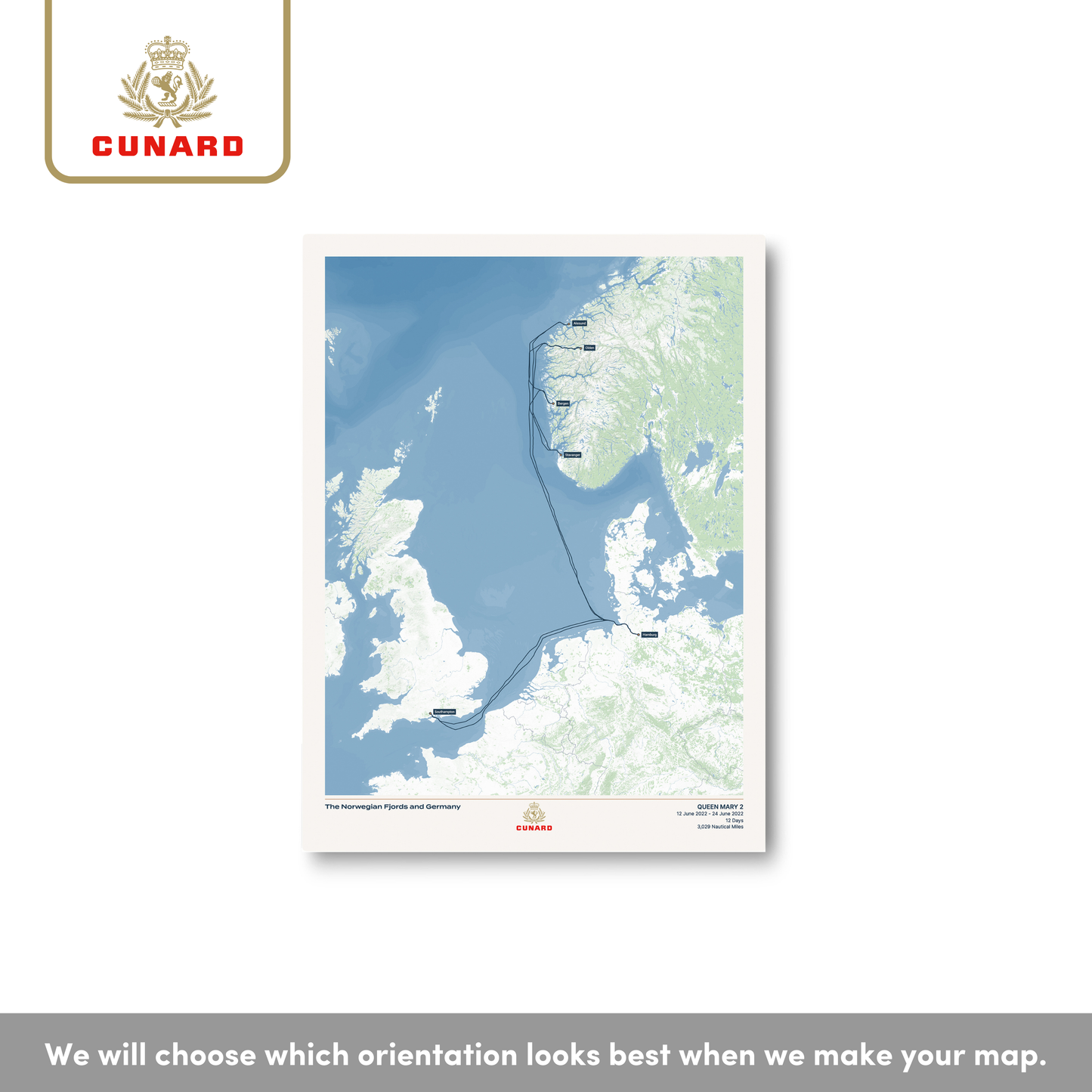 The Cunard Cruise Map