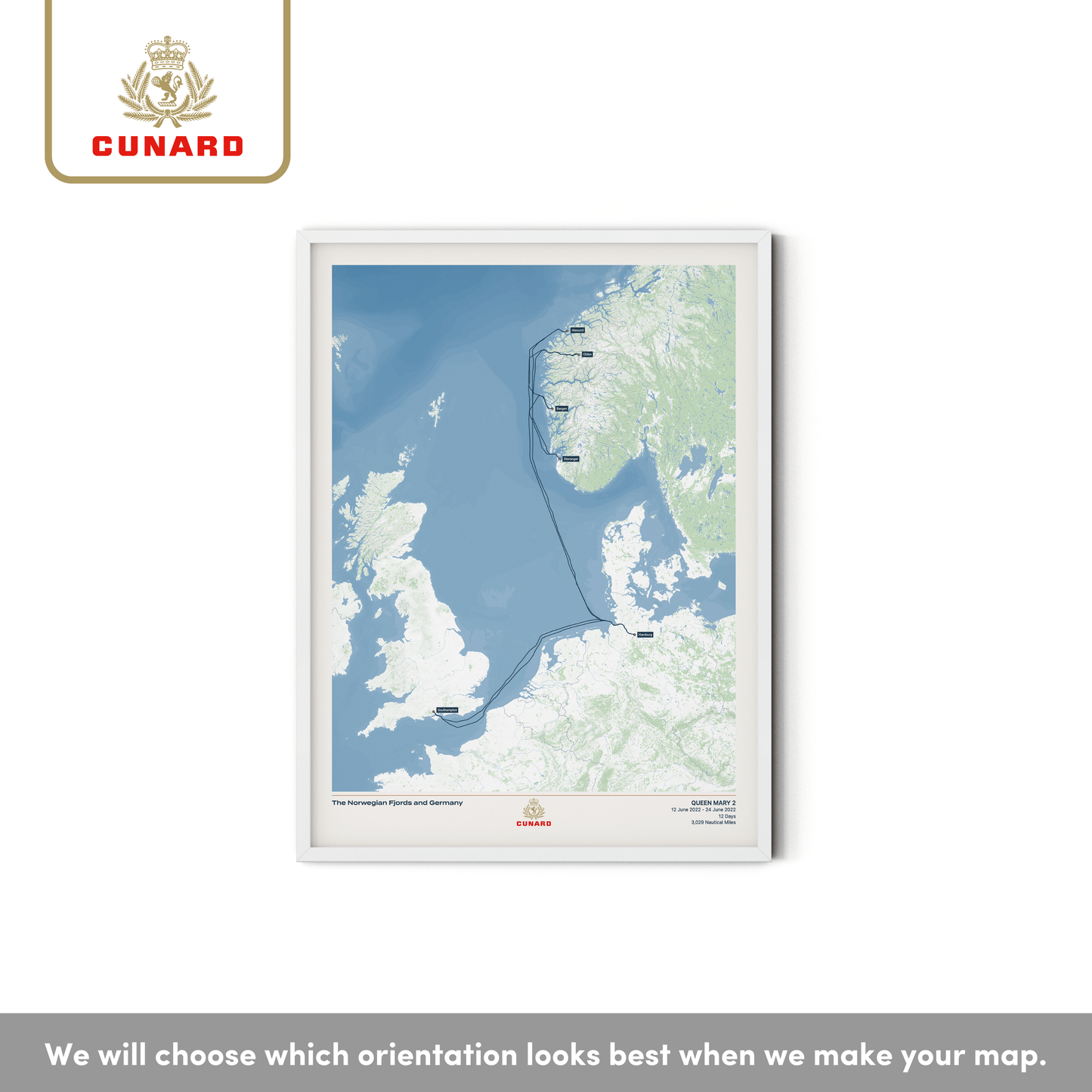 The Cunard Cruise Map