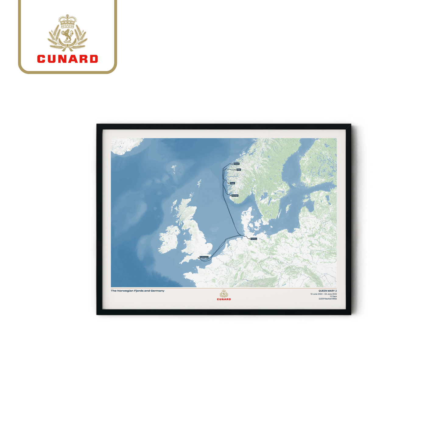 The Cunard Cruise Map