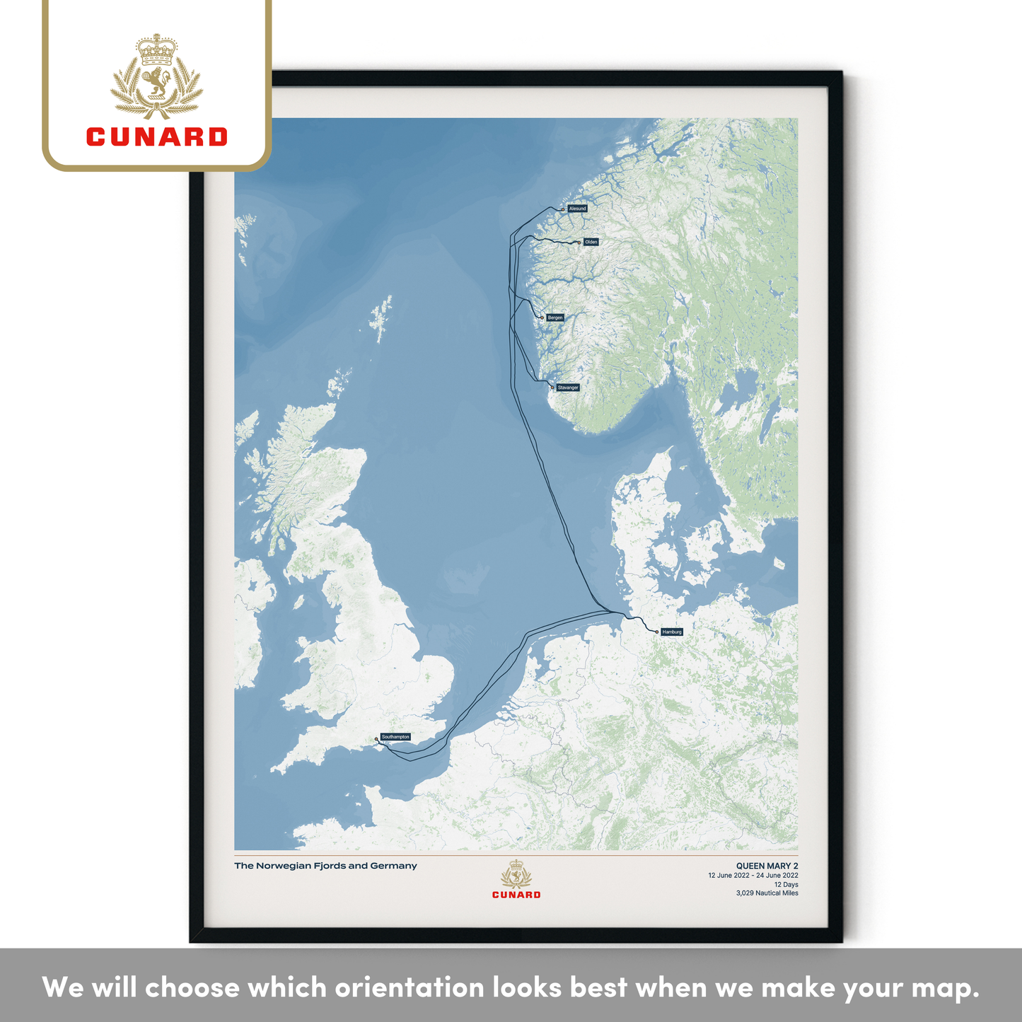 The Cunard Cruise Map