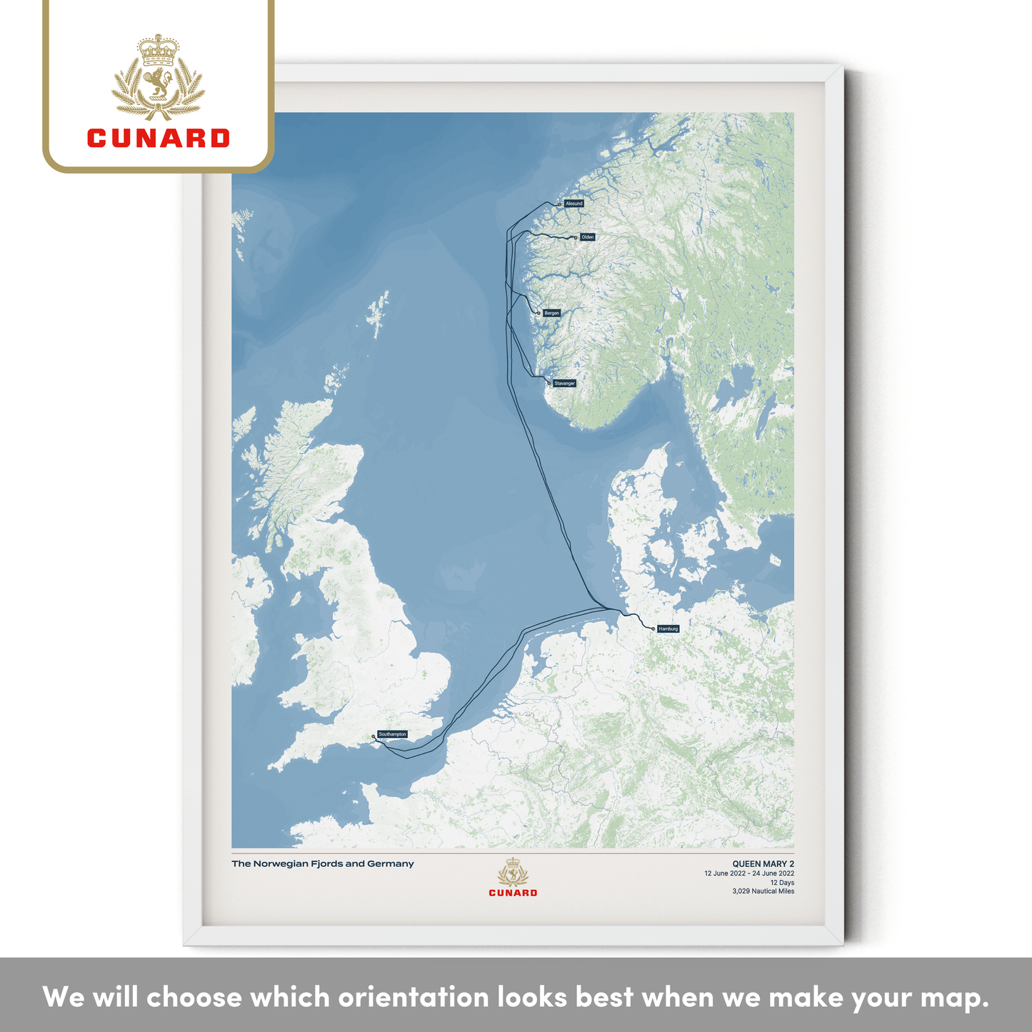 The Cunard Cruise Map