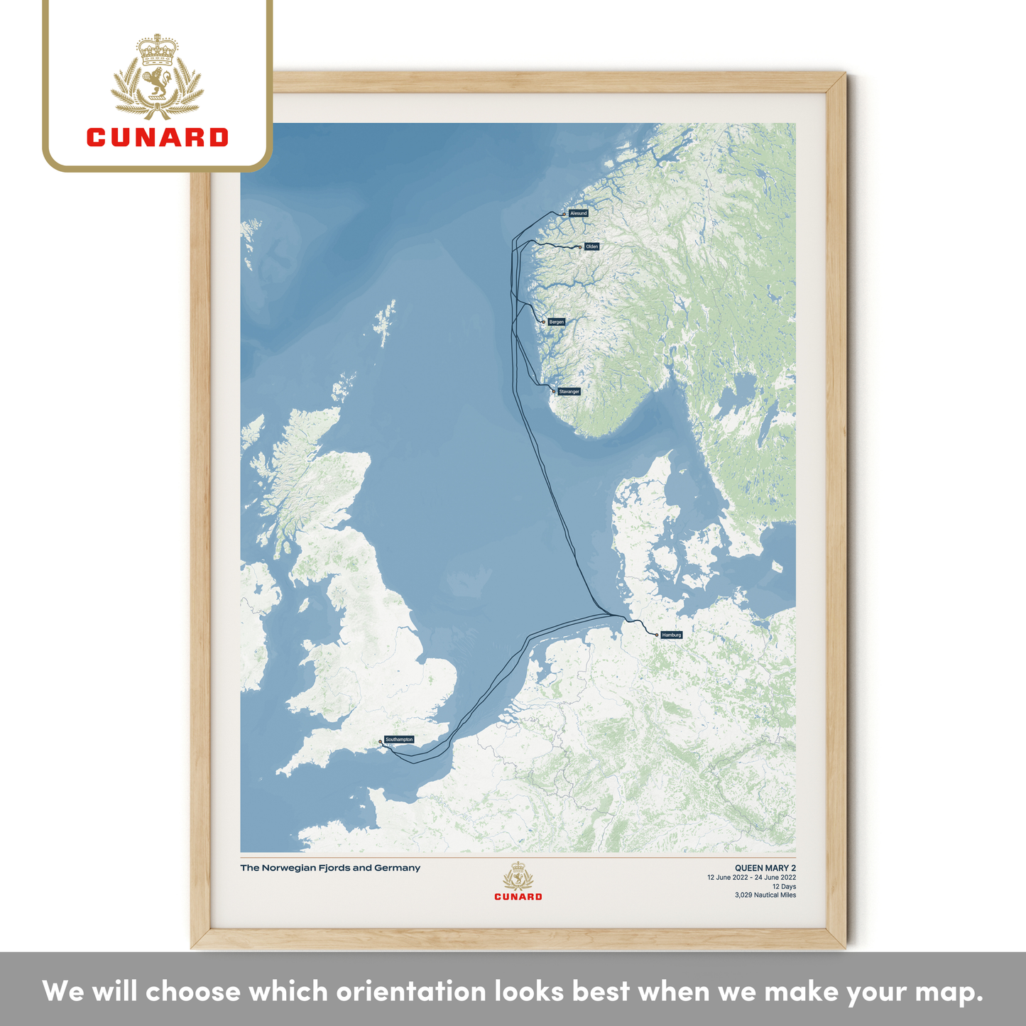 The Cunard Cruise Map