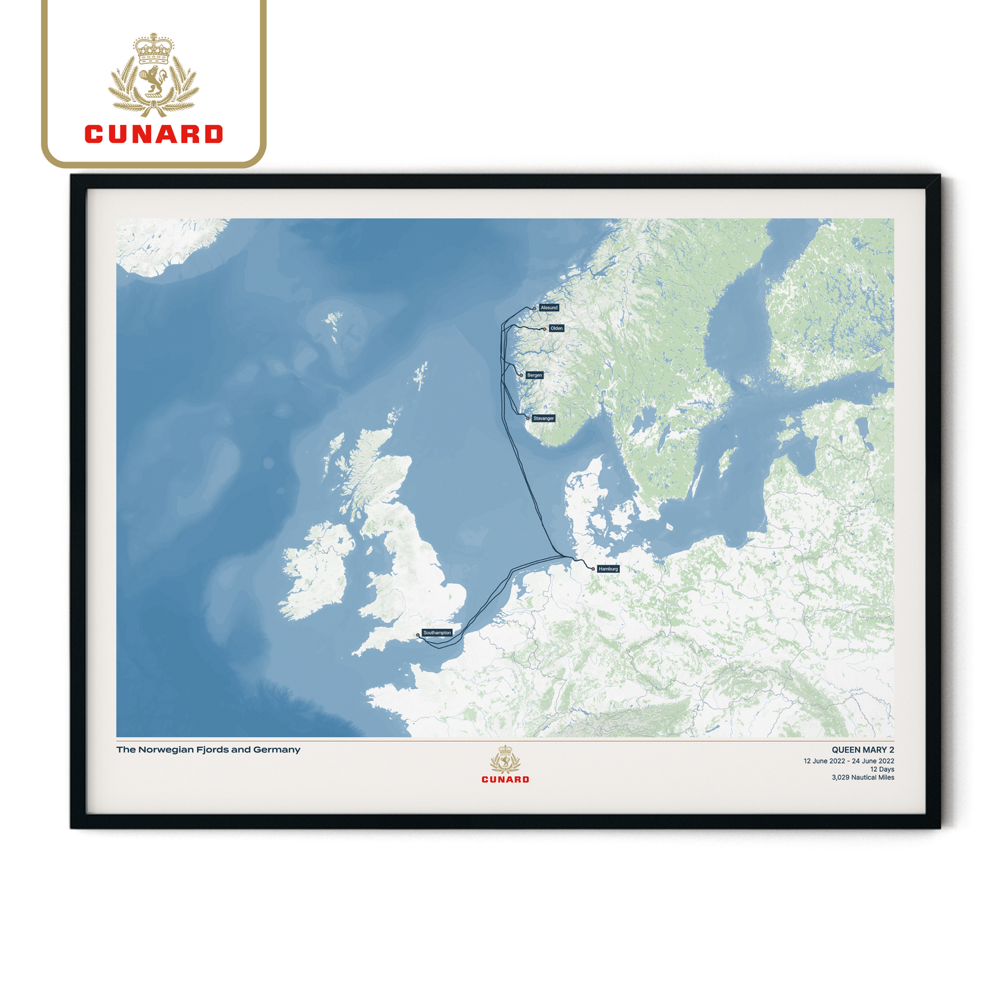 The Cunard Cruise Map