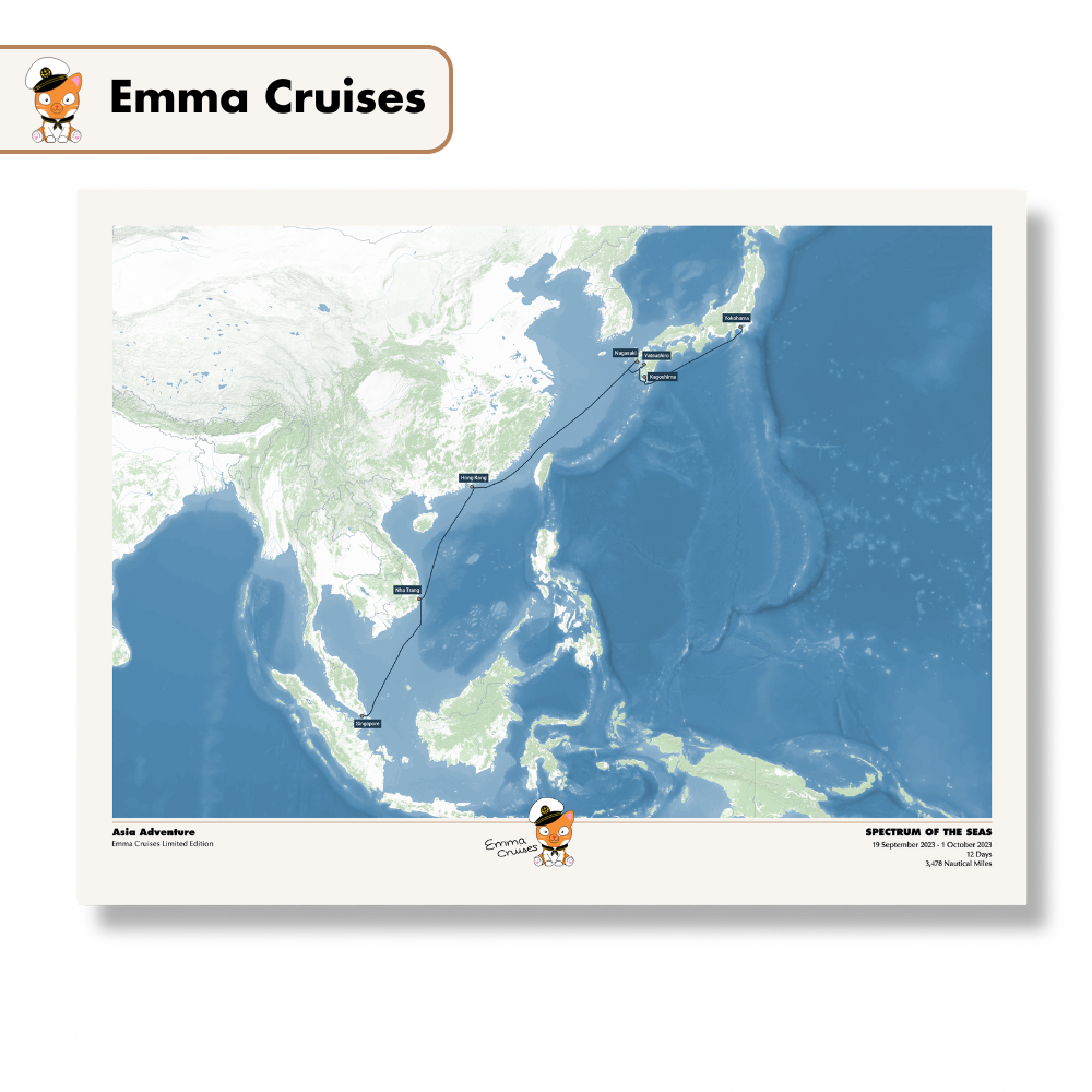 Emma Cruises Custom Cruise Map (Limited Edition)