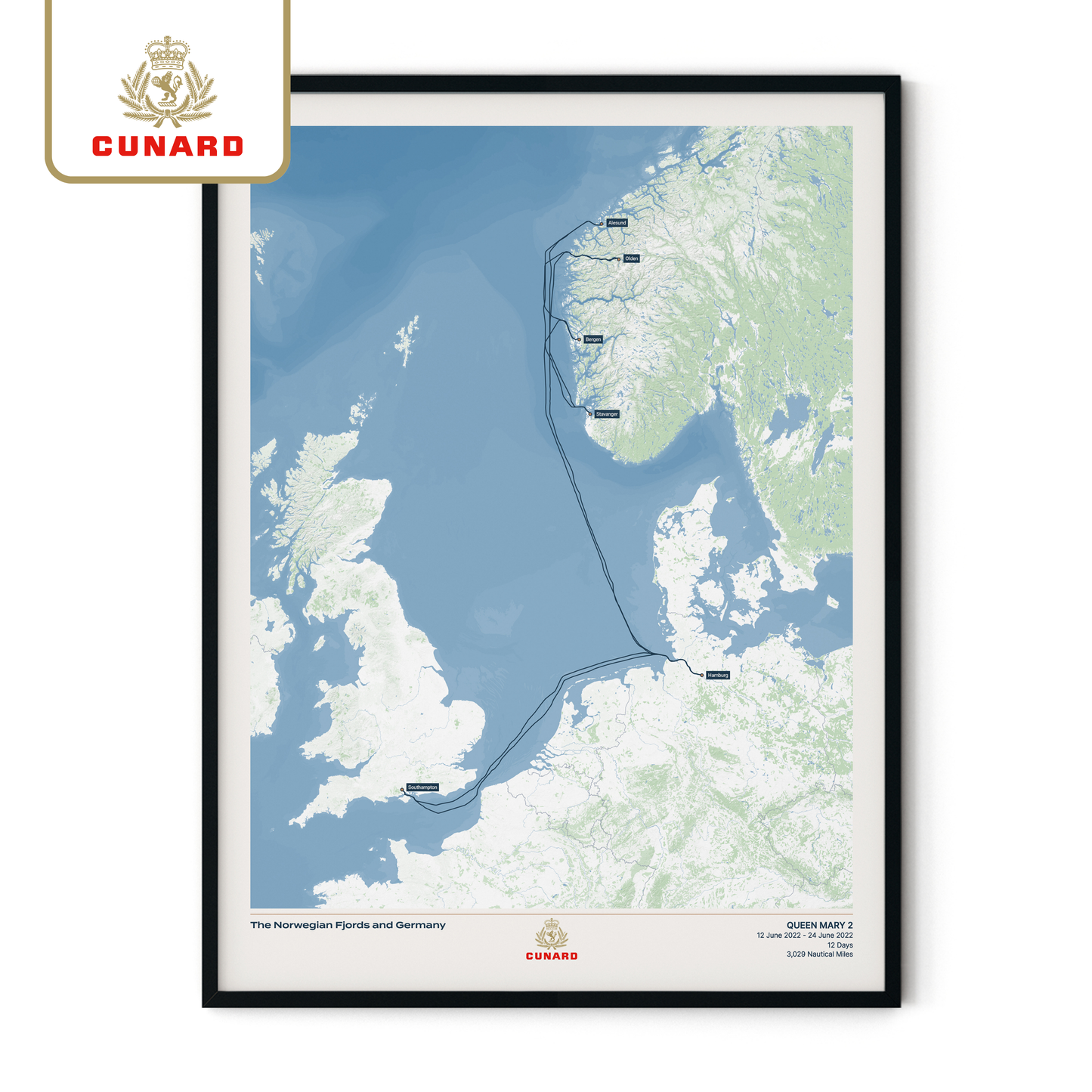 The Cunard Cruise Map