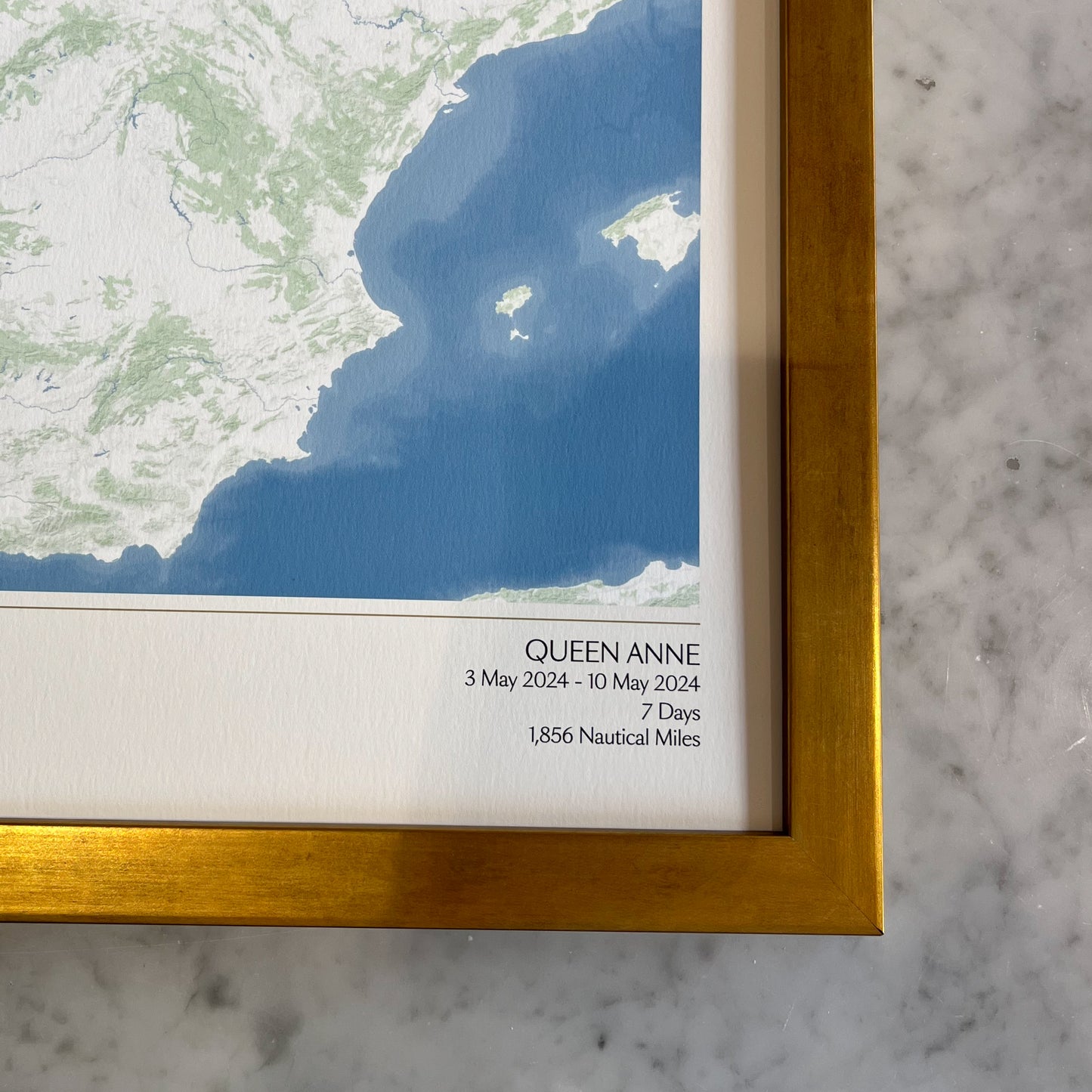 Limited Edition Queen Anne Maiden Voyage Map