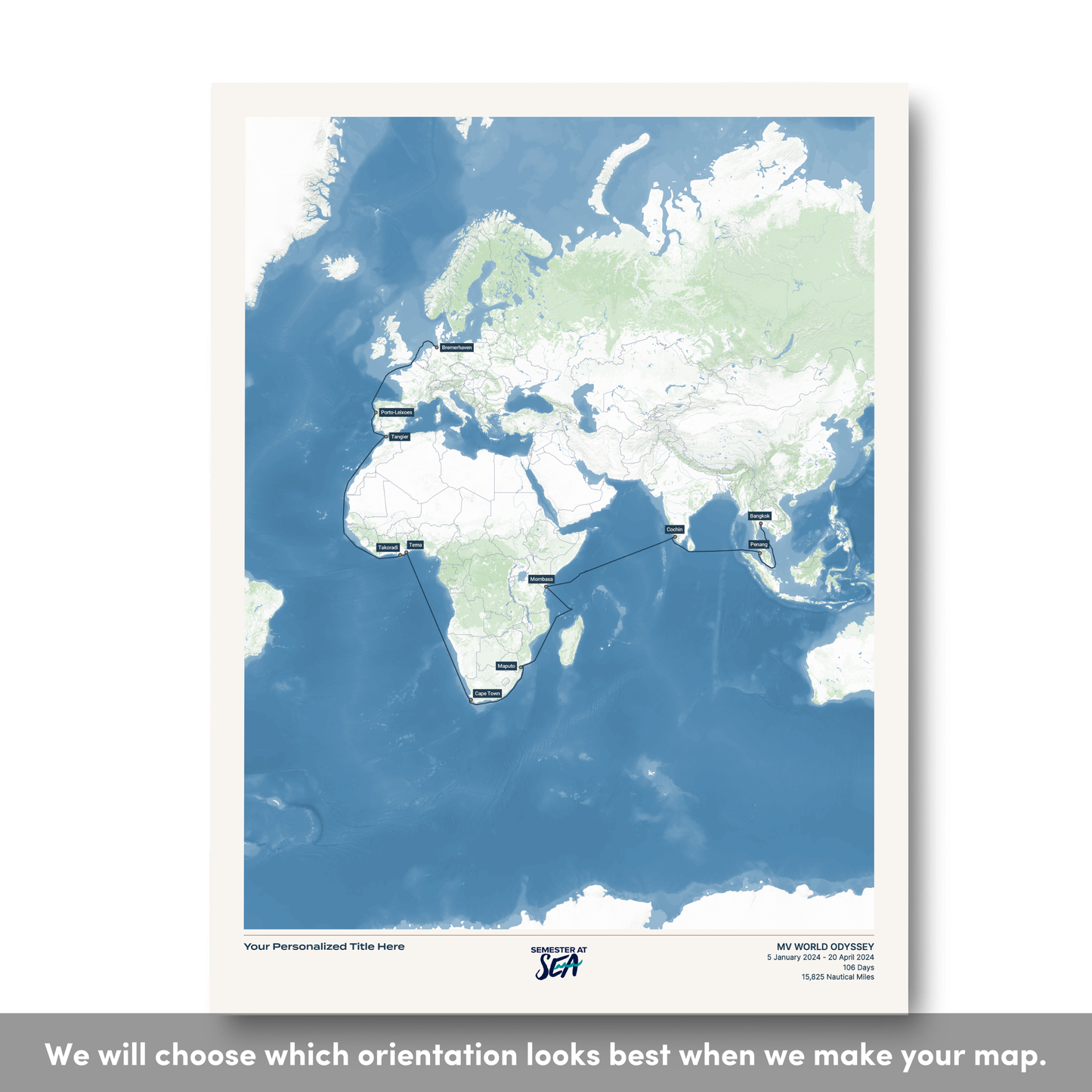 Semester At Sea Cruise Map