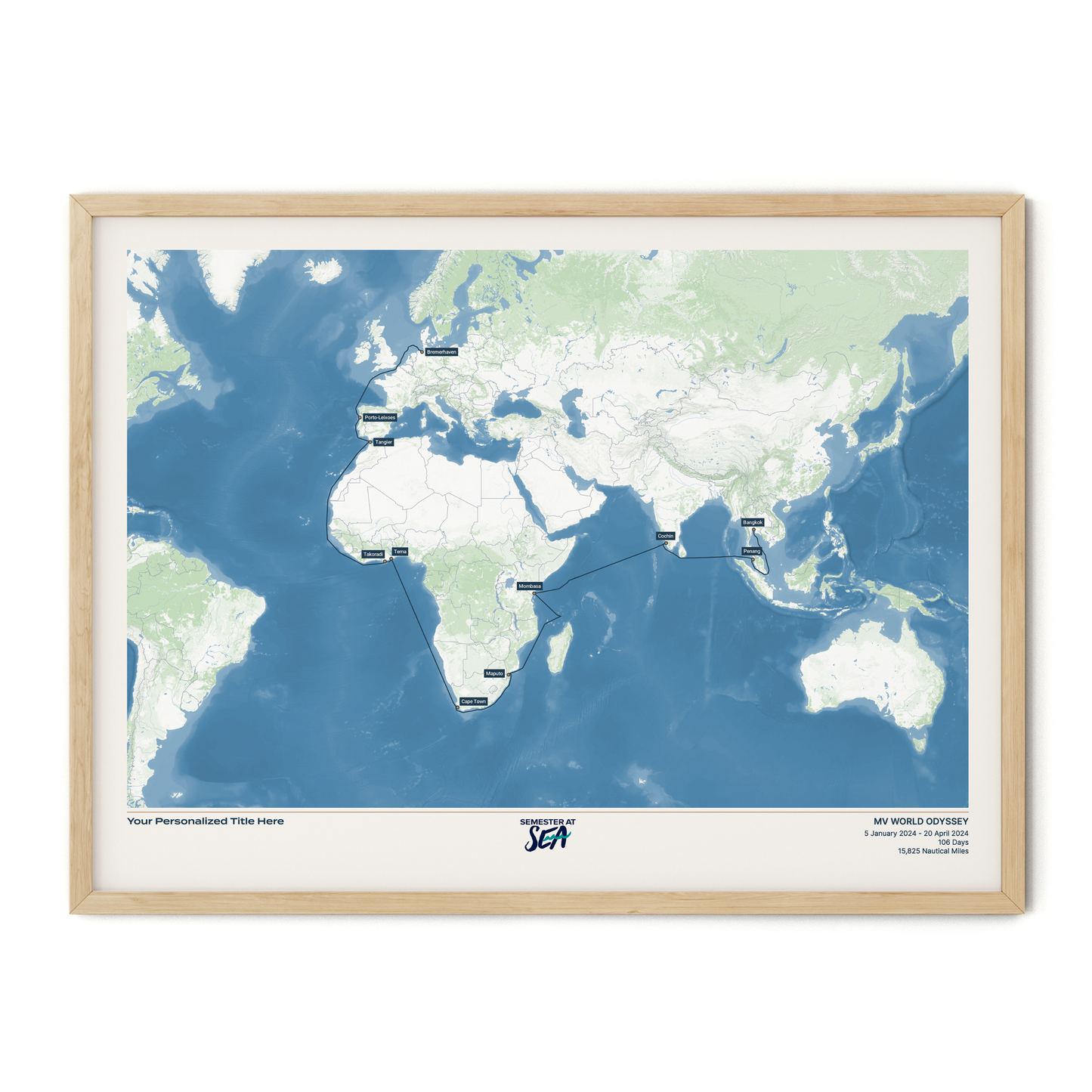 Semester At Sea Cruise Map