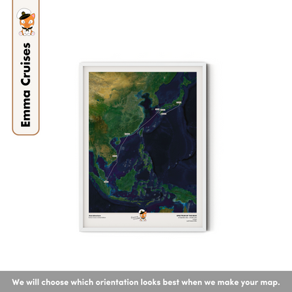 Emma Cruises Custom Cruise Map (Limited Edition) - Satellite