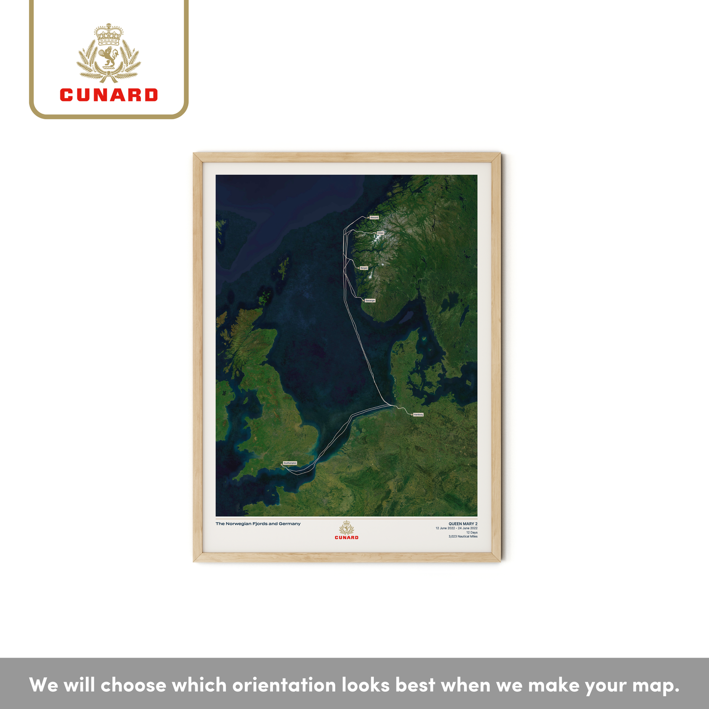 The Cunard Cruise Map - Satellite