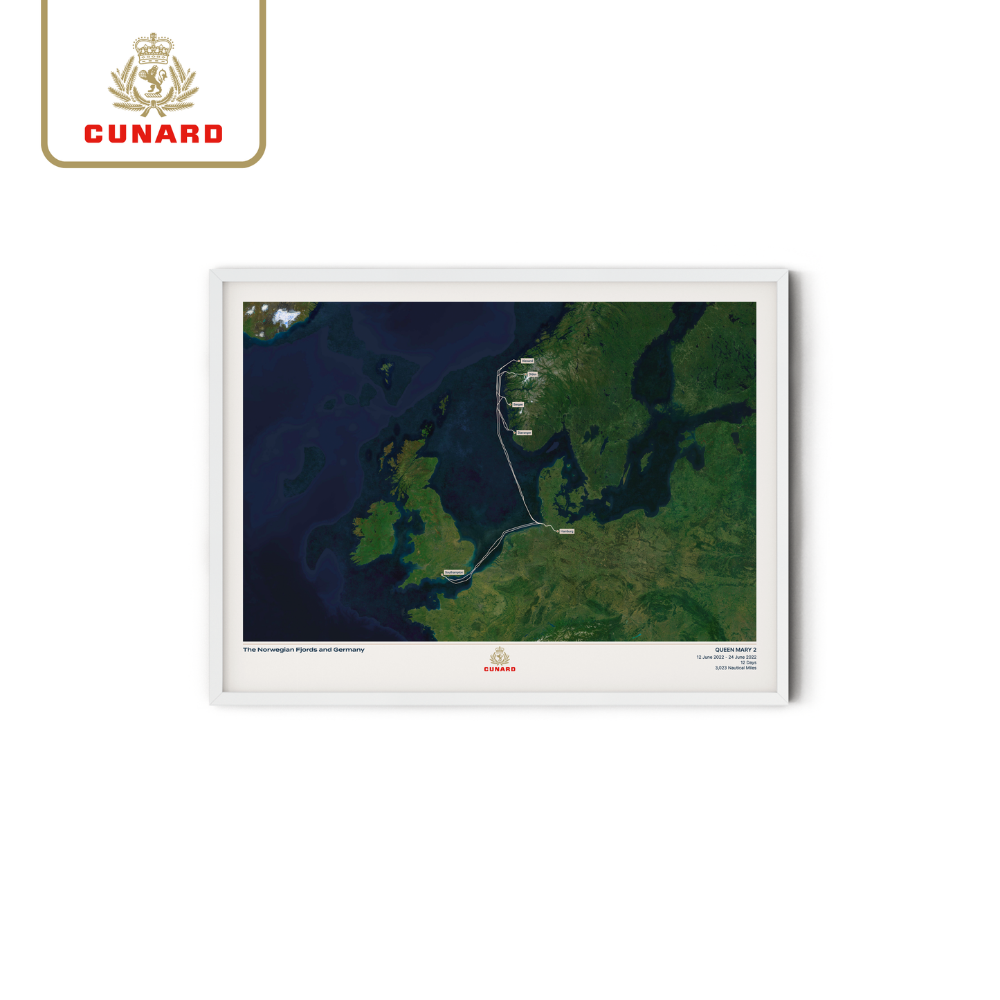 The Cunard Cruise Map - Satellite