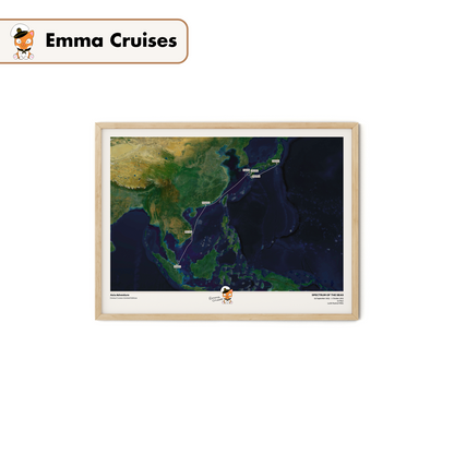 Emma Cruises Custom Cruise Map (Limited Edition) - Satellite