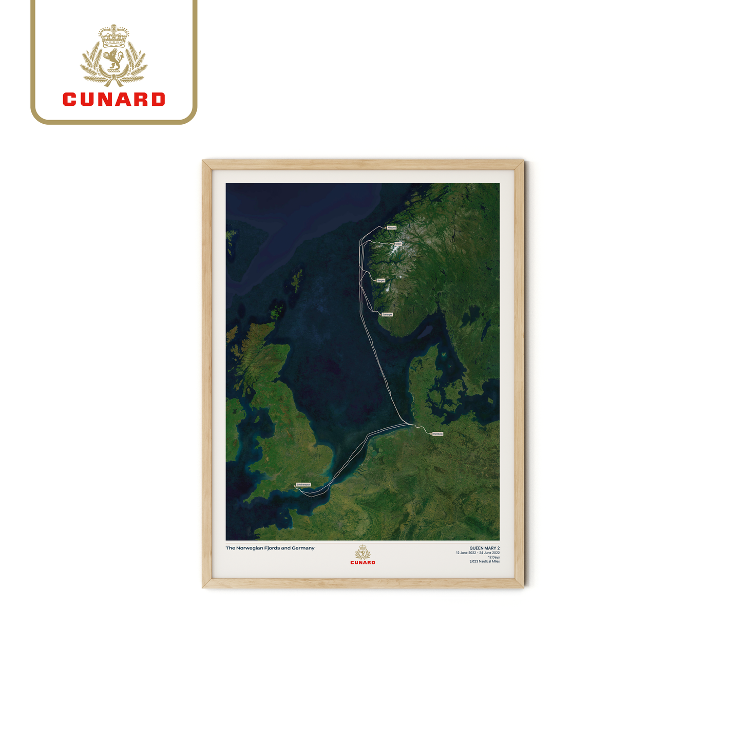 The Cunard Cruise Map - Satellite