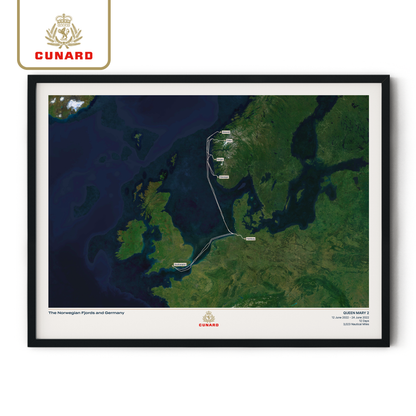 The Cunard Cruise Map - Satellite