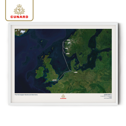 The Cunard Cruise Map - Satellite