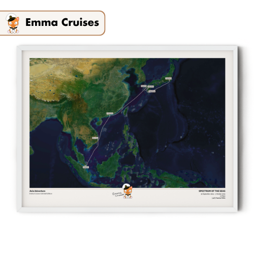 Emma Cruises Custom Cruise Map (Limited Edition) - Satellite