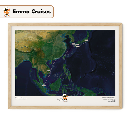 Emma Cruises Custom Cruise Map (Limited Edition) - Satellite