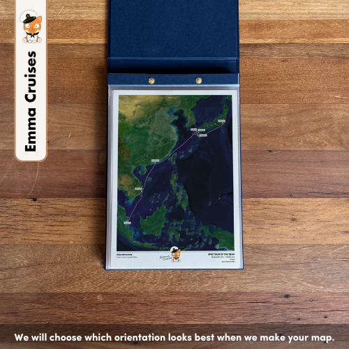 Emma Cruises Custom Cruise Map (Limited Edition) - Satellite